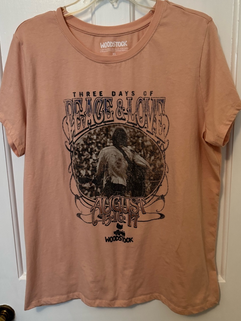 Woodstock Peach Graphic Short Sleeve Tee - Men’s Casual Shirt